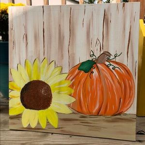 Hand painted fall canvas